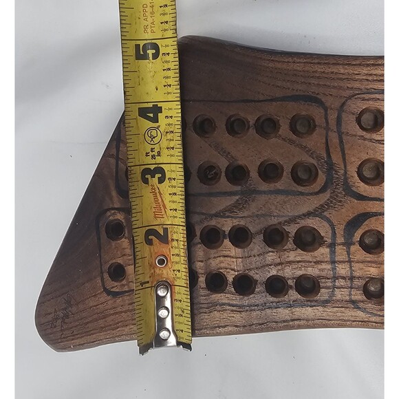 Vintage Hand Crafted Solid Wood Cribbage Board  21"X5" Signed 2002 - Picture 11 of 11